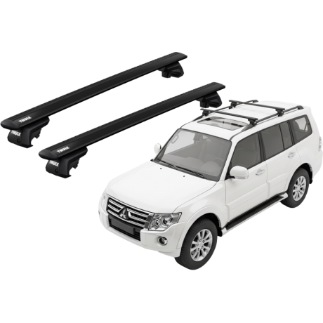 Barras THULE EVO WingBar para autos MITSUBISHI Montero desde 2007 - 2020 negro