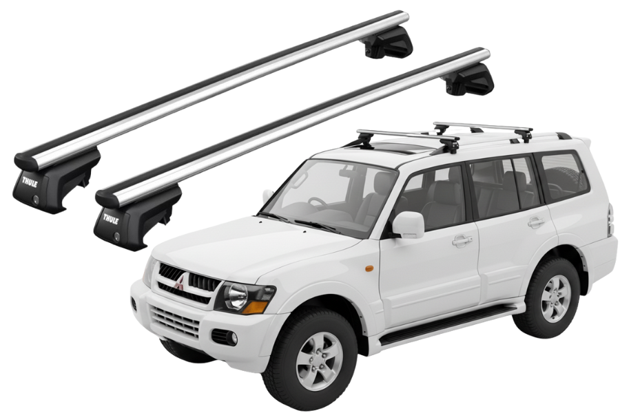 Barras THULE SmartRack XT AluBar para autos MITSUBISHI Montero 2005 a 2006
