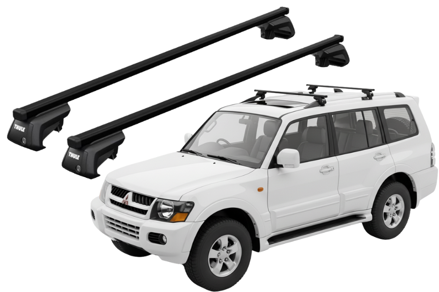 Barras THULE EVO SquareBar para autos MITSUBISHI Montero 2005 a 2006