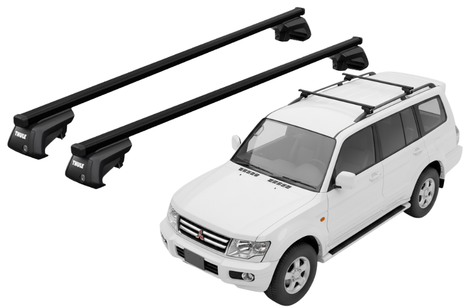 Barras THULE EVO SquareBar para autos MITSUBISHI Montero 1999 a 2006