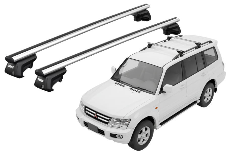 Barras THULE SmartRack XT AluBar para autos MITSUBISHI Montero 1999 a 2006