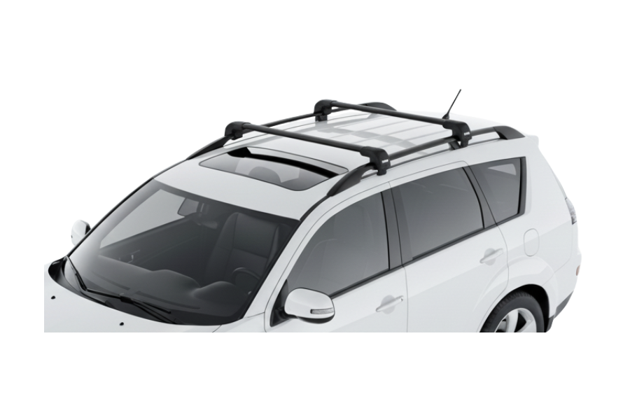 Barras THULE EDGE Flush para autos MITSUBISHI Outlander 2006 a 2012 negro