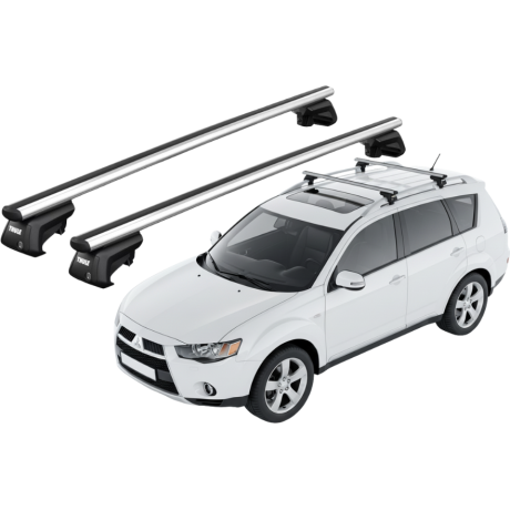 Barras THULE SmartRack XT AluBar para autos MITSUBISHI Outlander 2006 a 2012