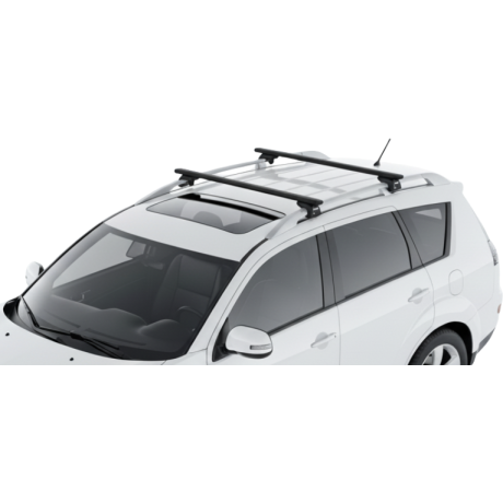 Barras THULE EVO WingBar para autos MITSUBISHI Outlander 2006 a 2012 negro
