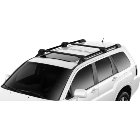Barras THULE EDGE Flush para autos MITSUBISHI Endeavor 2006 a 2011 negro