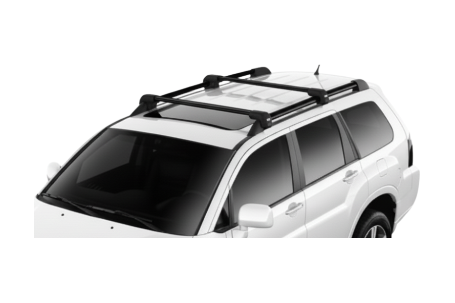 Barras THULE EDGE Flush para autos MITSUBISHI Endeavor 2006 a 2011 negro