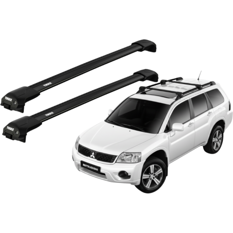 Barras THULE EDGE Flush para autos MITSUBISHI Endeavor 2006 a 2011 negro