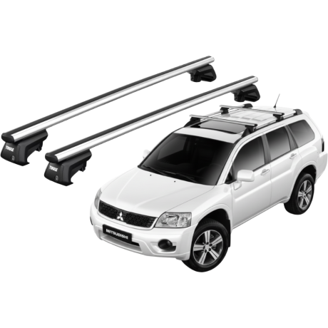 Barras THULE SmartRack XT AluBar para autos MITSUBISHI Endeavor 2006 a 2011