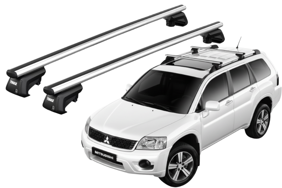 Barras THULE SmartRack XT AluBar para autos MITSUBISHI Endeavor 2006 a 2011