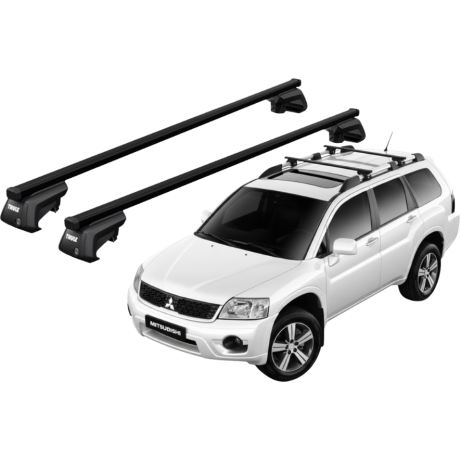 Barras THULE EVO SquareBar para autos MITSUBISHI Endeavor 2006 a 2011