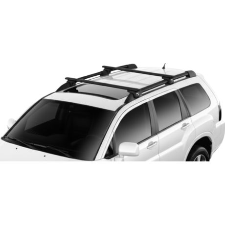 Barras THULE EVO WingBar para autos MITSUBISHI Endeavor 2006 a 2011 negro