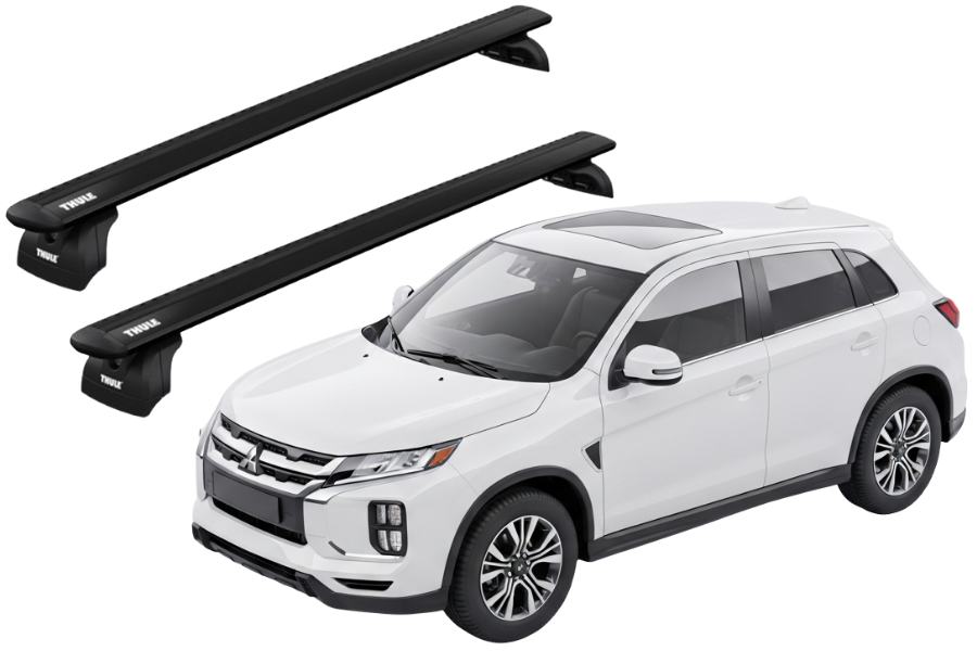 Barras THULE WingBar para autos MITSUBISHI ASX desde 2010 al 2022 negro