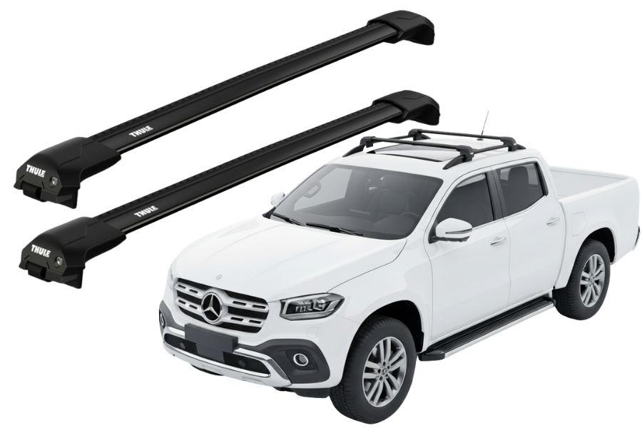 Barras THULE EDGE Flush para camioneta MERCEDES BENZ X-Class desde 2018-2020 negro