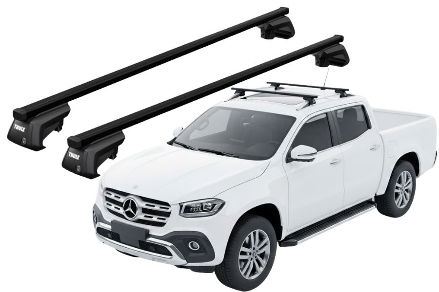 Barras THULE EVO SquareBar para camioneta MERCEDES BENZ X-Class desde 2018-2020
