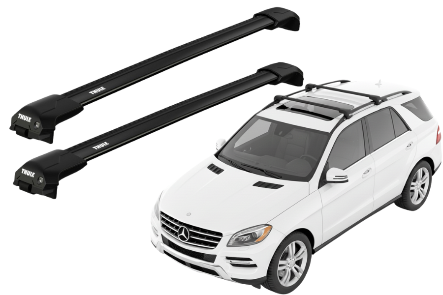 Barras THULE EDGE Flush para autos MERCEDES BENZ M-Class (W166) 2012 a 2015 negro