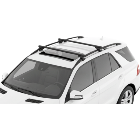 Barras THULE EVO WingBar para autos MERCEDES BENZ M-Class (W166) 2012 a 2015 negro