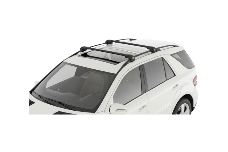 Barras THULE EDGE Flush para autos MERCEDES BENZ M-Class (W164) 2005 a 2011 negro