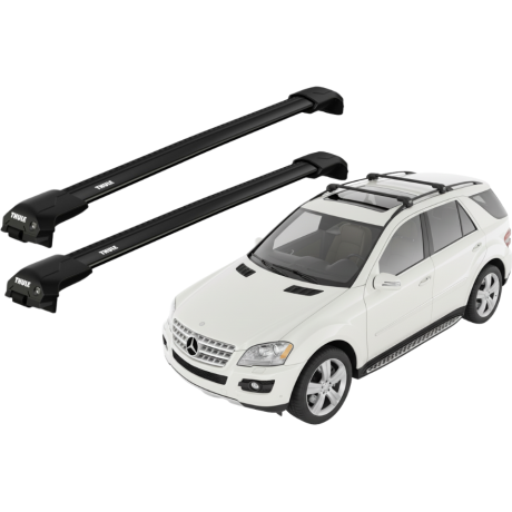 Barras THULE EDGE Flush para autos MERCEDES BENZ M-Class (W164) 2005 a 2011 negro