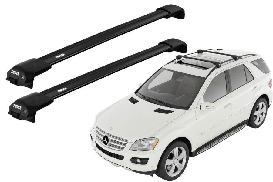 Barras THULE EDGE Flush para autos MERCEDES BENZ M-Class (W164) 2005 a 2011 negro