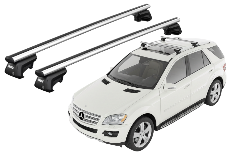 Barras THULE SmartRack XT AluBar para autos MERCEDES BENZ M-Class (W164) 2005 a 2011