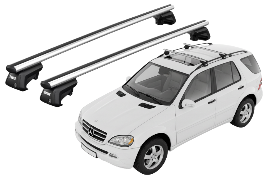 Barras THULE SmartRack XT AluBar para autos MERCEDES BENZ M-Class (W163) 2002 a 2005