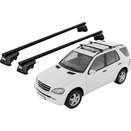 Barras THULE EVO SquareBar para autos MERCEDES BENZ M-Class (W163) 2002 a 2005