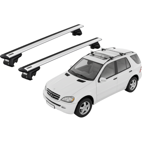 Barras THULE EVO WingBar para autos MERCEDES BENZ M-Class (W163) 2002 a 2005