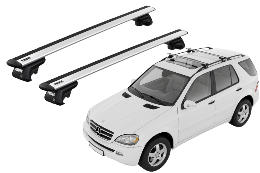 Barras THULE EVO WingBar para autos MERCEDES BENZ M-Class (W163) 2002 a 2005