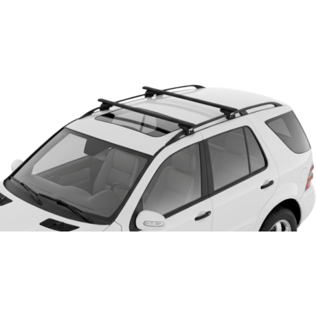 Barras THULE EVO WingBar para autos MERCEDES BENZ M-Class (W163) 2002 a 2005 negro