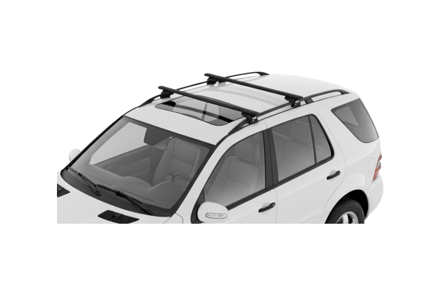 Barras THULE EVO WingBar para autos MERCEDES BENZ M-Class (W163) 2002 a 2005 negro
