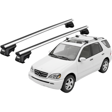 Barras THULE SmartRack XT AluBar para autos MERCEDES BENZ M-Class (W163) 1998 a 2001