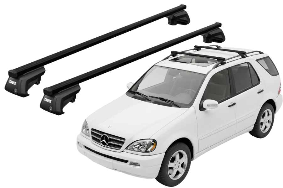 Barras THULE EVO SquareBar para autos MERCEDES BENZ M-Class (W163) 1998 a 2001