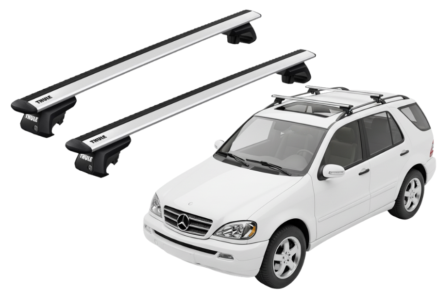Barras THULE EVO WingBar para autos MERCEDES BENZ M-Class (W163) 1998 a 2001