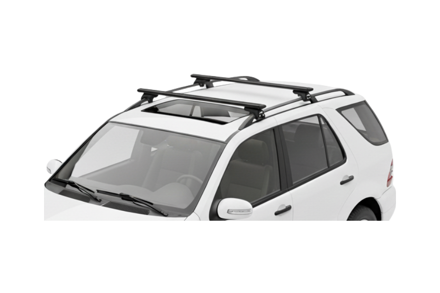 Barras THULE EVO WingBar para autos MERCEDES BENZ M-Class (W163) 1998 a 2001 negro