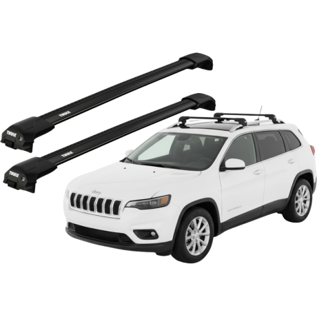 Barras THULE EDGE Flush para autos JEEP Cherokee 2014 a 2020 negro