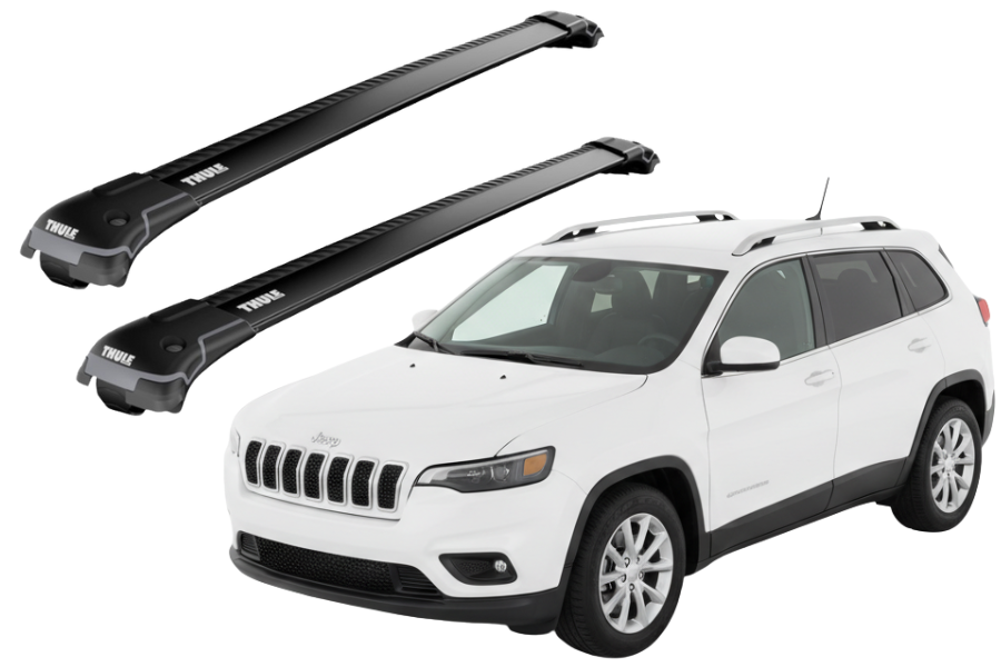 Barras THULE EDGE para autos JEEP Cherokee desde 2014 al 2020 negro