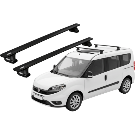 Barras THULE EVO WingBar para autos FIAT Doblo desde 2010-2022 negro