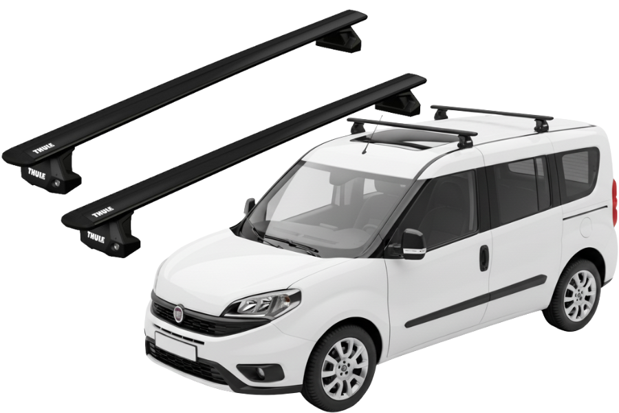 Barras THULE EVO WingBar para autos FIAT Doblo desde 2010-2022 negro
