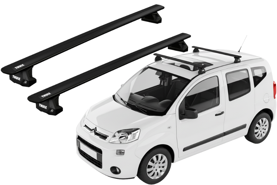 Barras THULE EVO WingBar para autos CITROEN Nemo 2008 a 2014 negro
