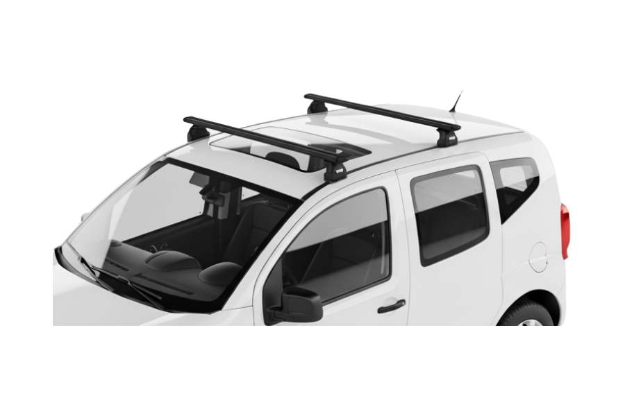 Barras THULE EVO WingBar para autos CITROEN Nemo 2008 a 2014 negro