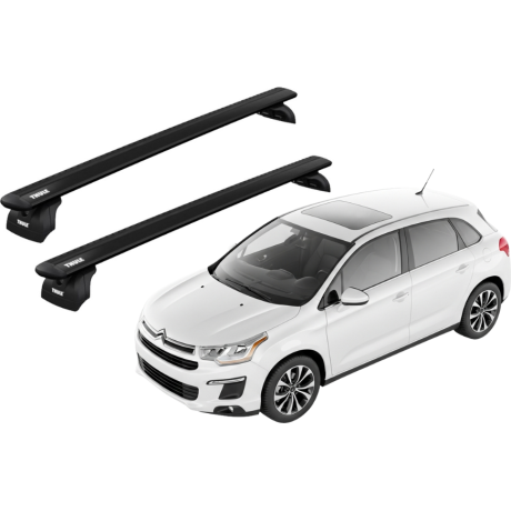 Barras THULE WingBar para autos CITROEN C4 Aircross desde 2012 al 2018 negro