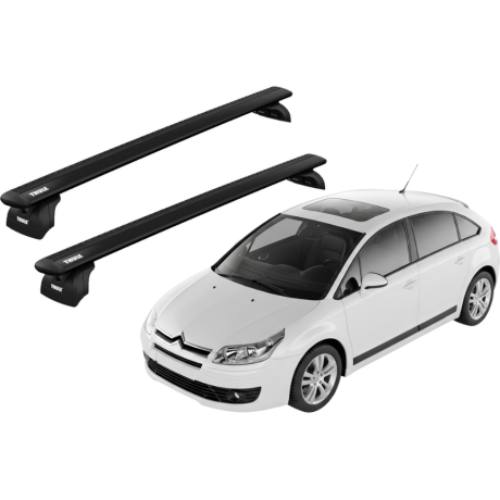 Barras THULE WingBar para autos CITROEN C4 2005 a 2010 negro