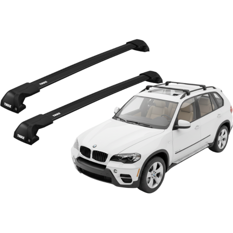 Barras THULE EDGE Flush para autos BMW X5 de 2008 a 2013 negro