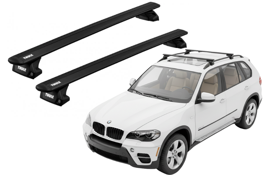 Barras THULE EVO WingBar para autos BMW X5 2008 a 2013 negro