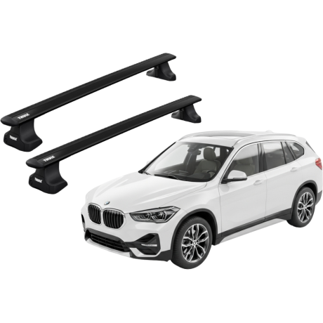 Barras THULE WingBar para autos BMW X1 (F48) desde 2016 al 2022 negro