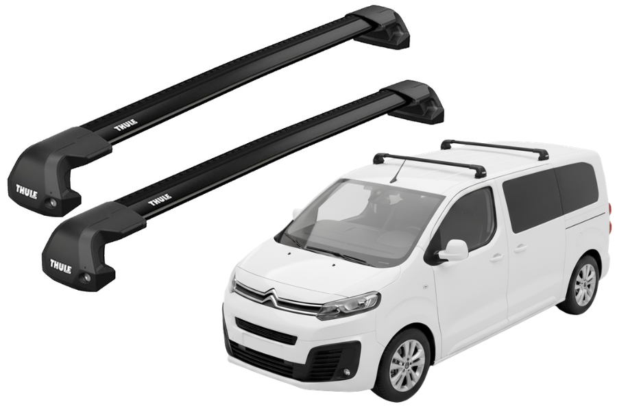 Barras THULE EDGE Flush para Van CITROEN SpaceTourer desde 2016 a 2023 negro