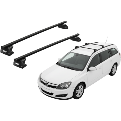 Barras THULE EVO SquareBar para autos OPEL Astra 2004 a 2006