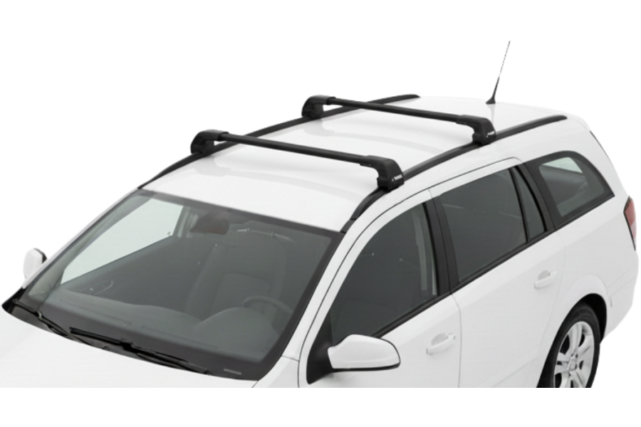 Barras THULE EDGE Flush para autos OPEL Astra 2004 a 2006 negro