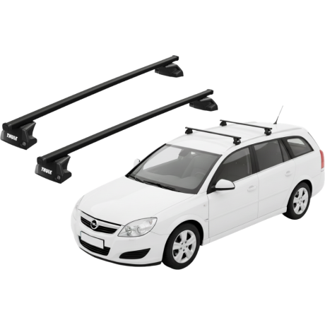 Barras THULE EVO SquareBar para autos OPEL Vectra 2003 a 2008