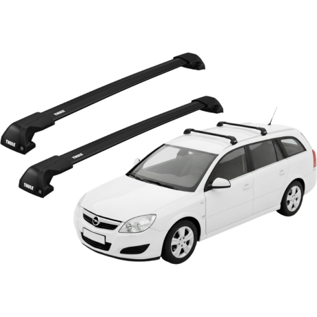 Barras THULE EDGE Flush para autos OPEL Vectra 2003 a 2008 negro